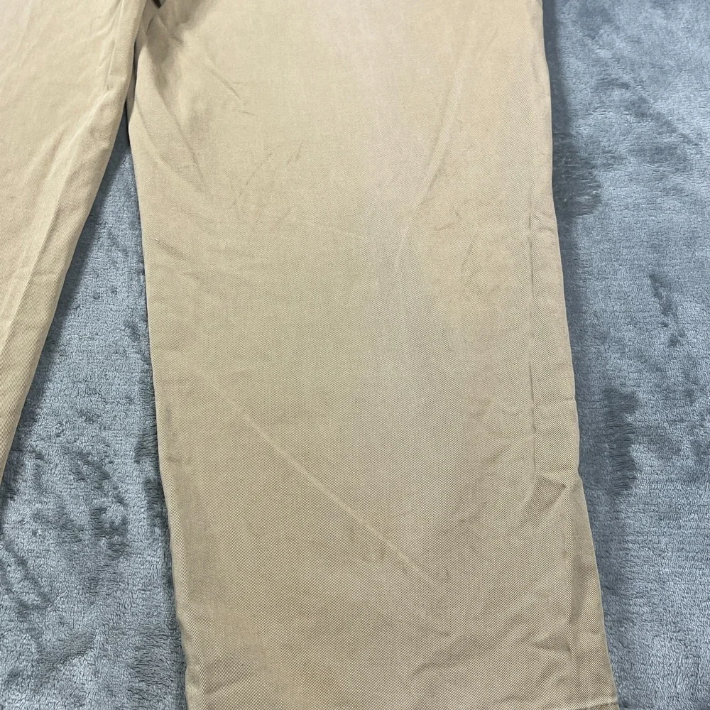 VTG Polo Ralph Lauren Pants Mens 38X28 Andrew Straight Chino Pleated‎ Faded READ